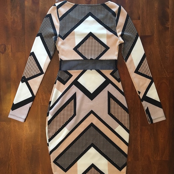 Womens stretchable bodycon dress w/ mesh openings - Picture 5 of 7